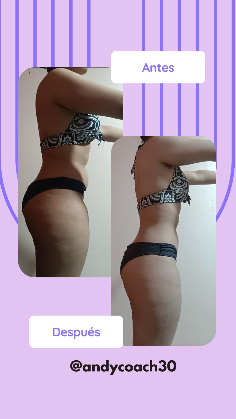 Antes y después cliente Andres Coach